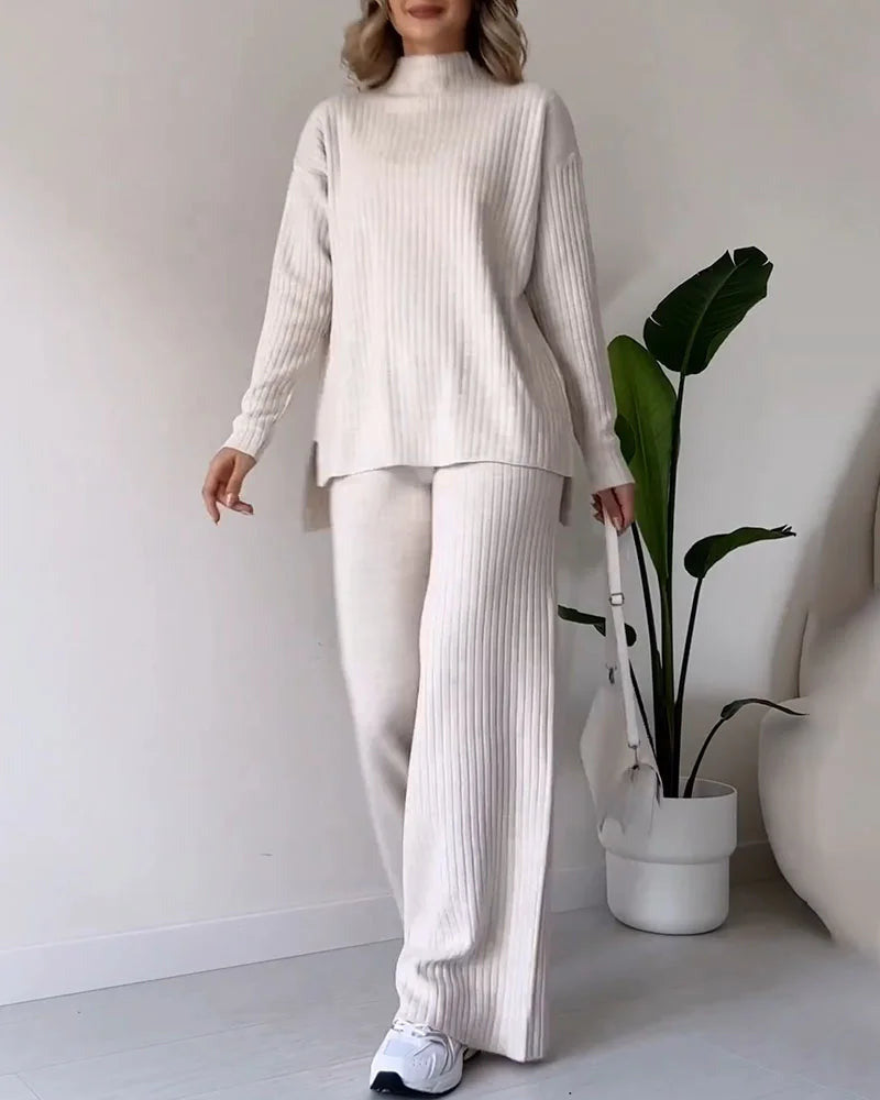 ZILAS - Dvoupiece uvolněný elegantní set s rozparkem
