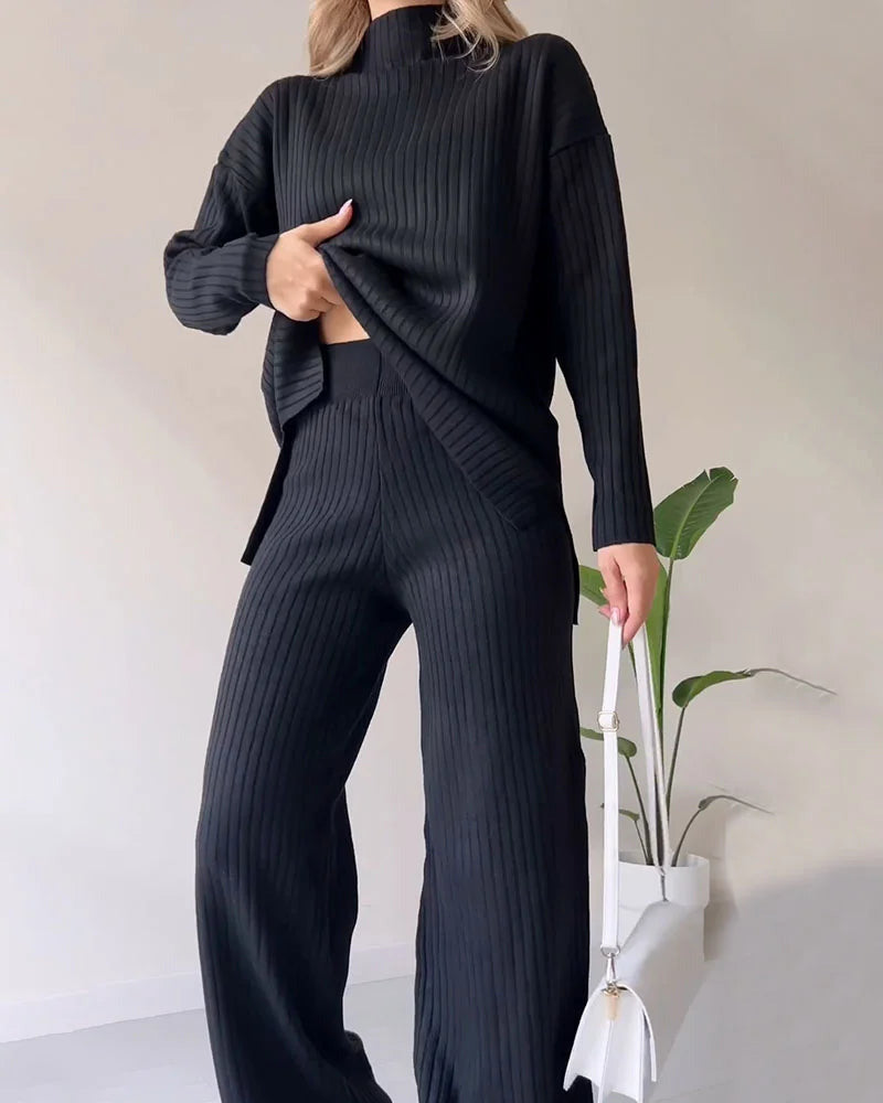 ZILAS - Dvoupiece uvolněný elegantní set s rozparkem