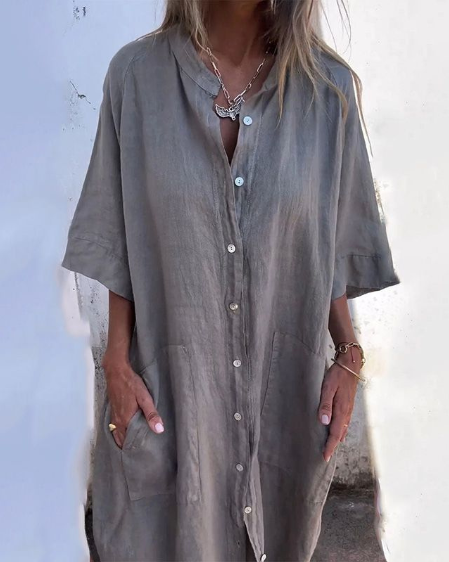 Melanie | Ibiza Styl Casual Košilové Šaty