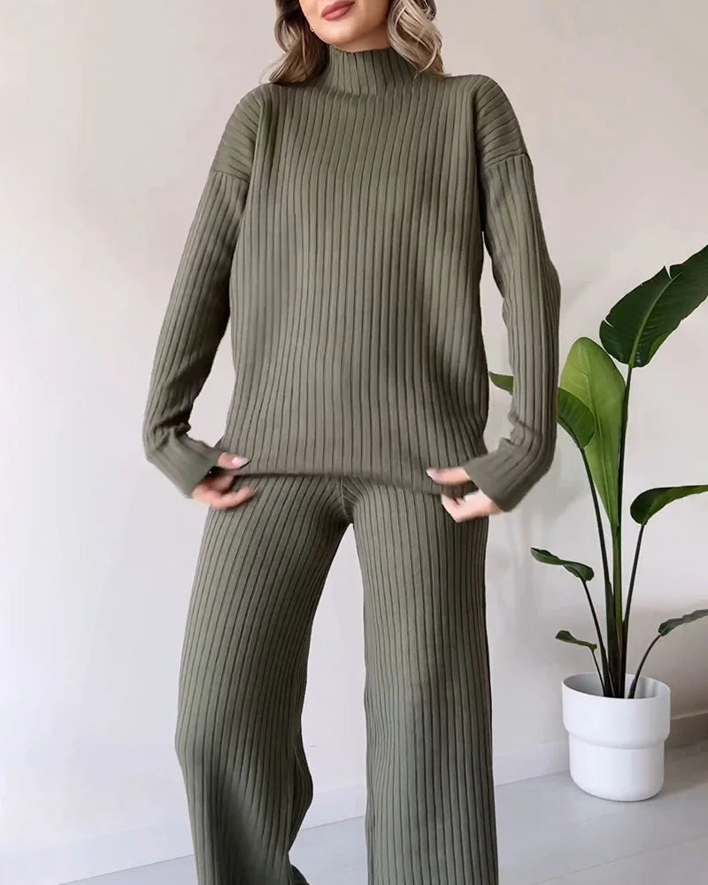 ZILAS - Dvoupiece uvolněný elegantní set s rozparkem