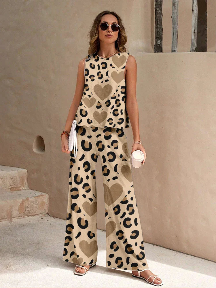 Savanna – Souprava 2 kusy dámského oblečení s leopardím potiskem