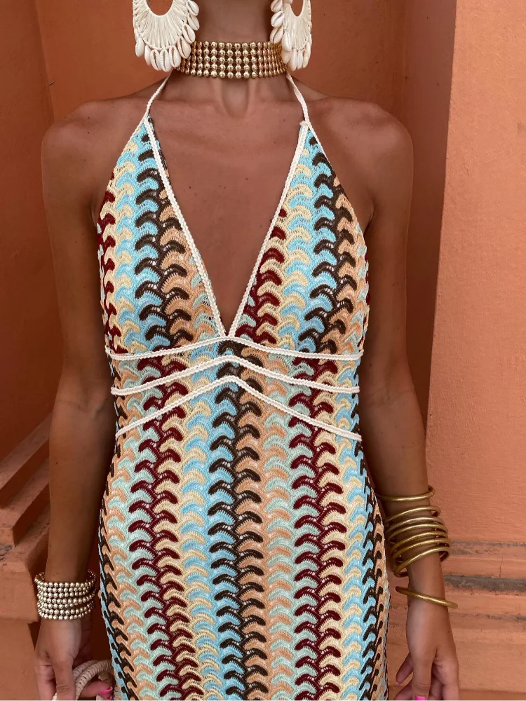 Roxanne™ | Šaty s odhalenými zády a halter krkem