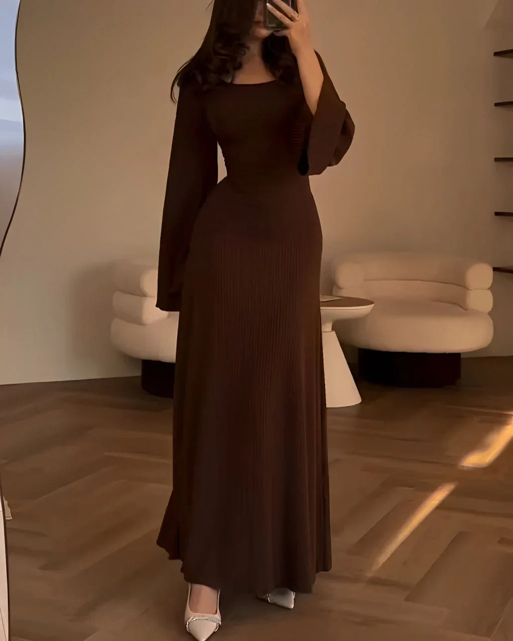 Elegantní chic maxi šaty Rosea