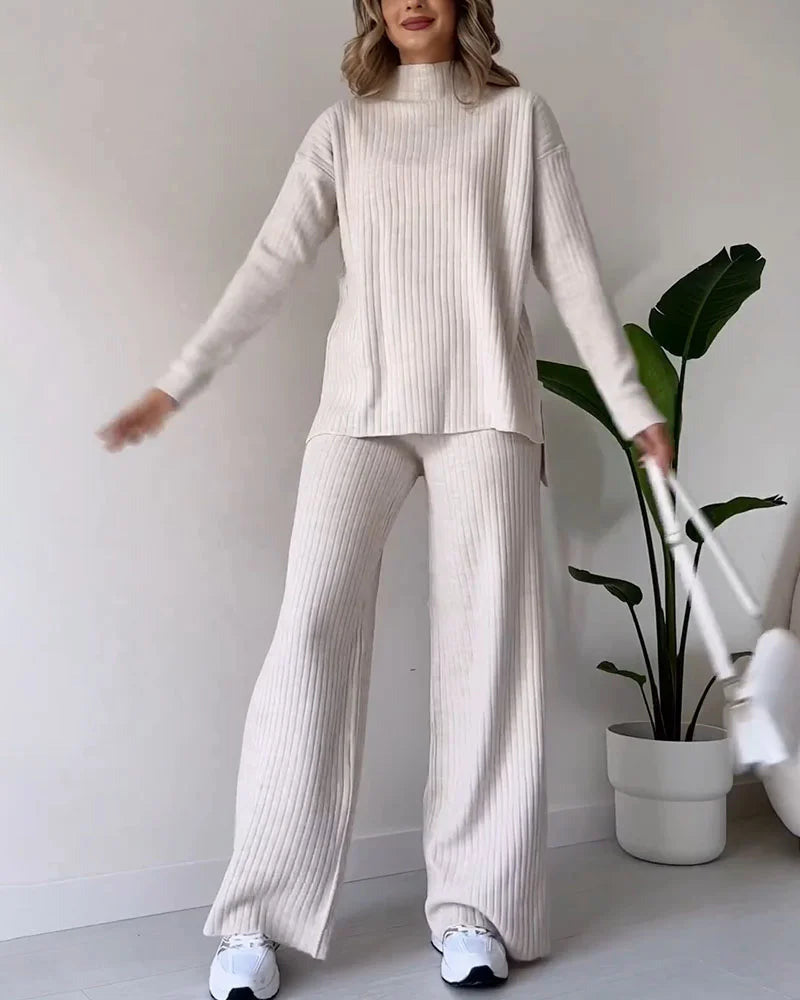 ZILAS - Dvoupiece uvolněný elegantní set s rozparkem