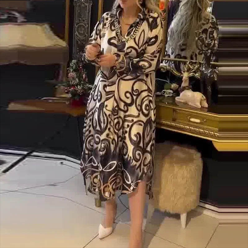 Olivia – Dlouhá Vintage Šaty s Rozparkem