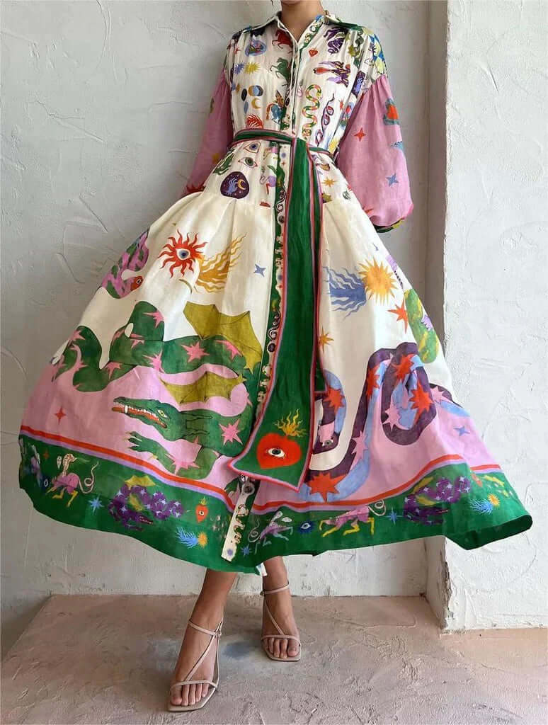 Dorthe™ | Elegantní Italská Maxi Šaty