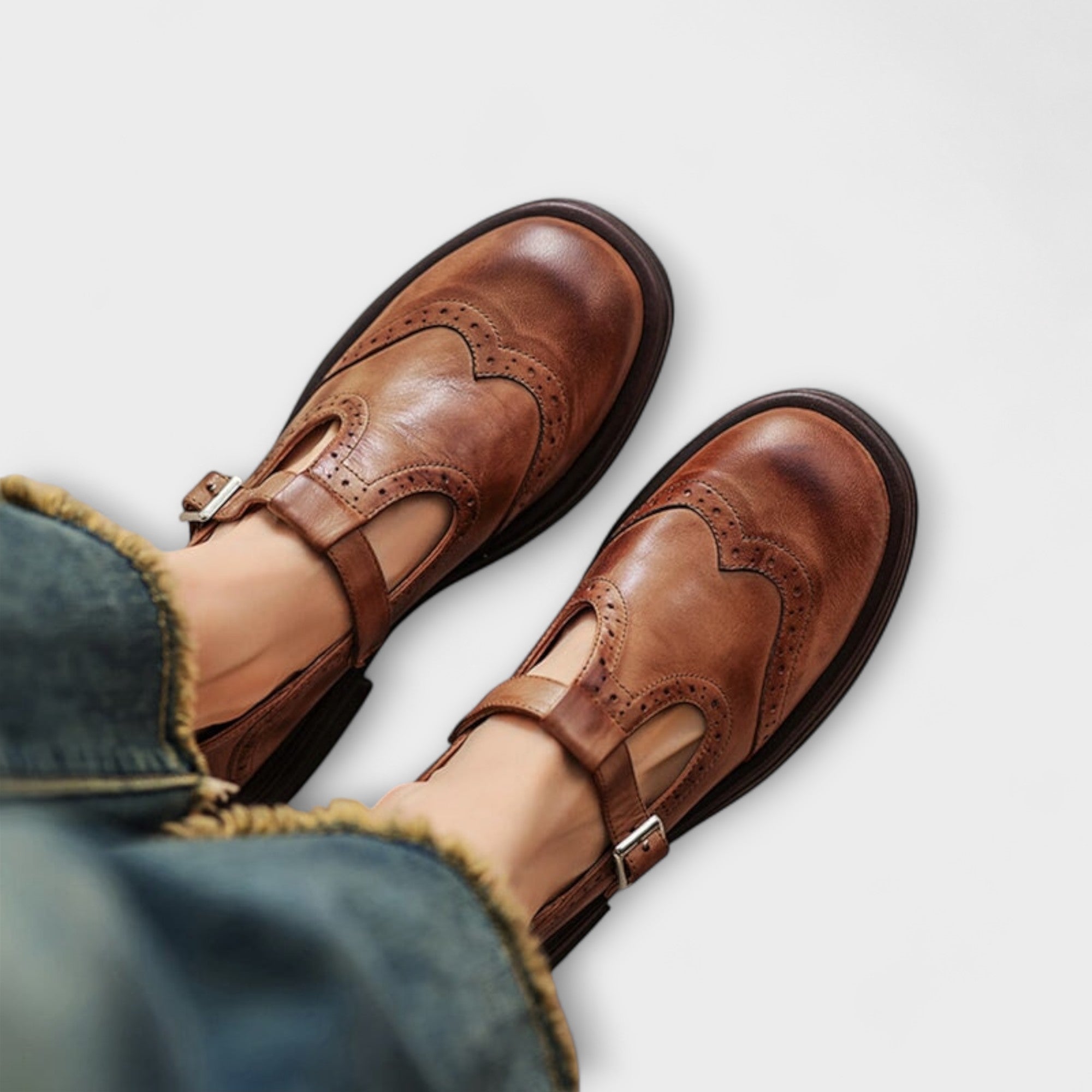 Velda | Eleganta Mary Janes z kůže