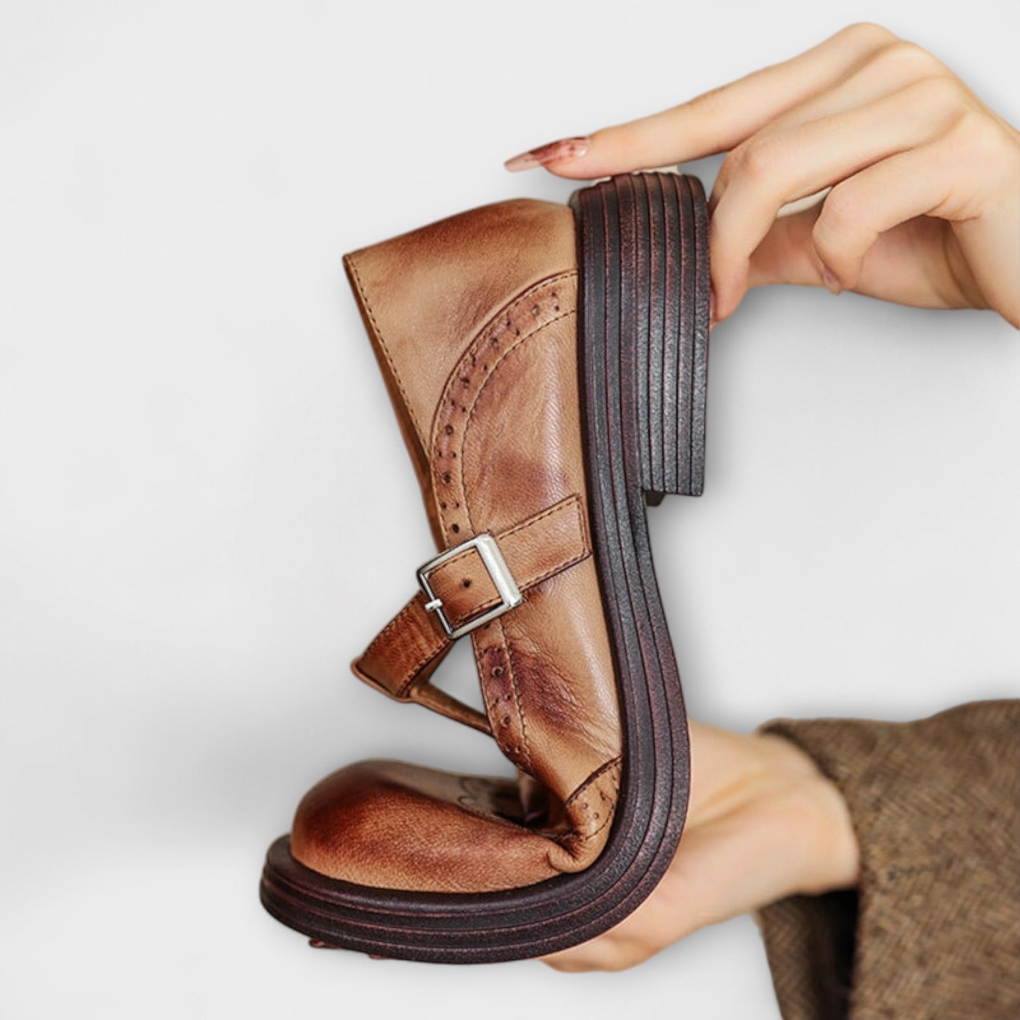 Velda | Eleganta Mary Janes z kůže