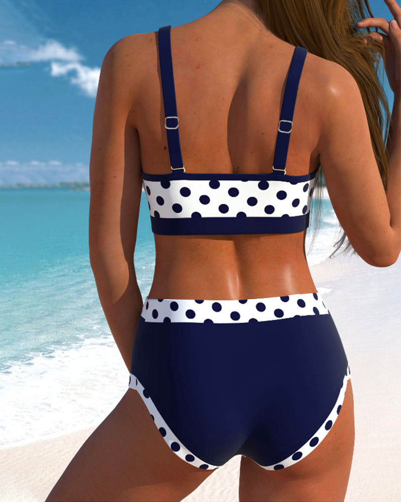 Liesbeth - Bikini s vysokým pasem a puntíkovým designem