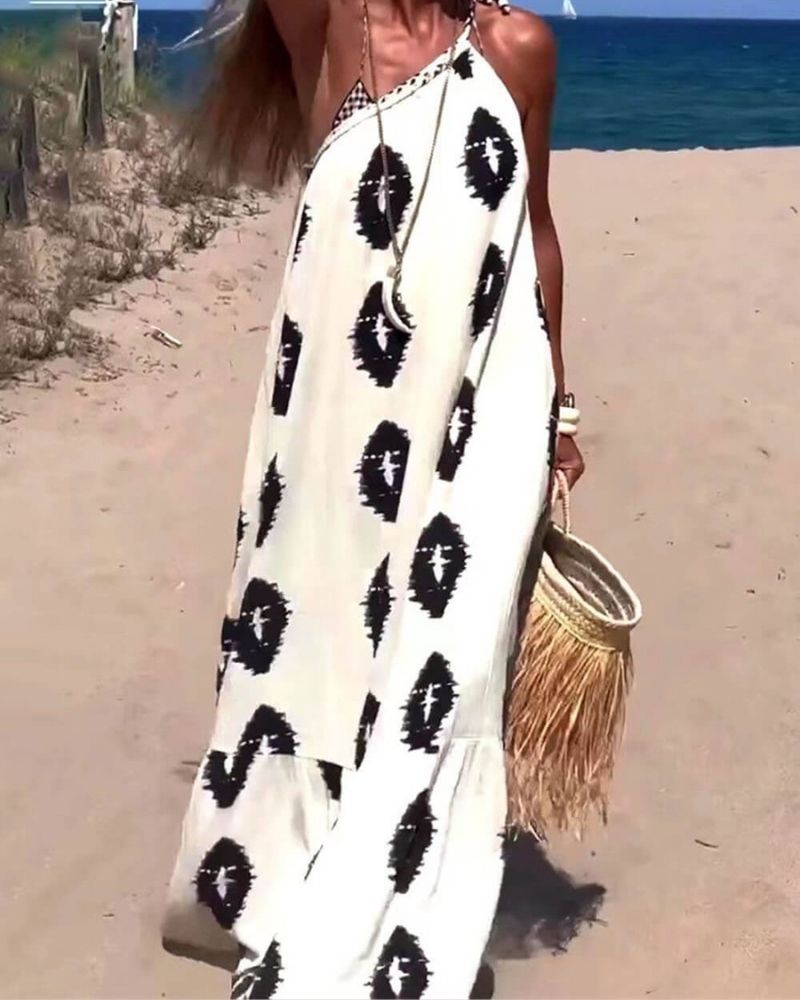 LD | Wella - Volné maxi šaty s jedním ramenem