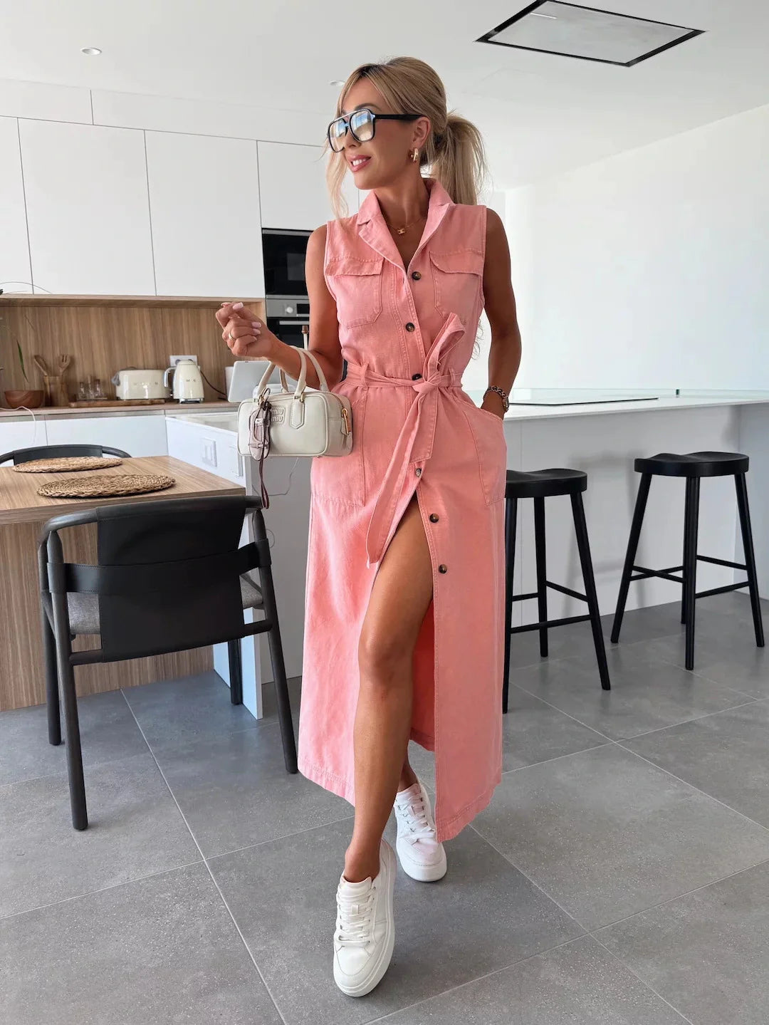 Louisa | Maxi Džínová Šaty
