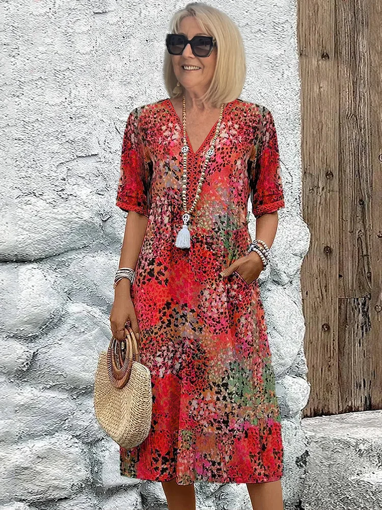 Fatima - Šaty s Květinovým Vzorem