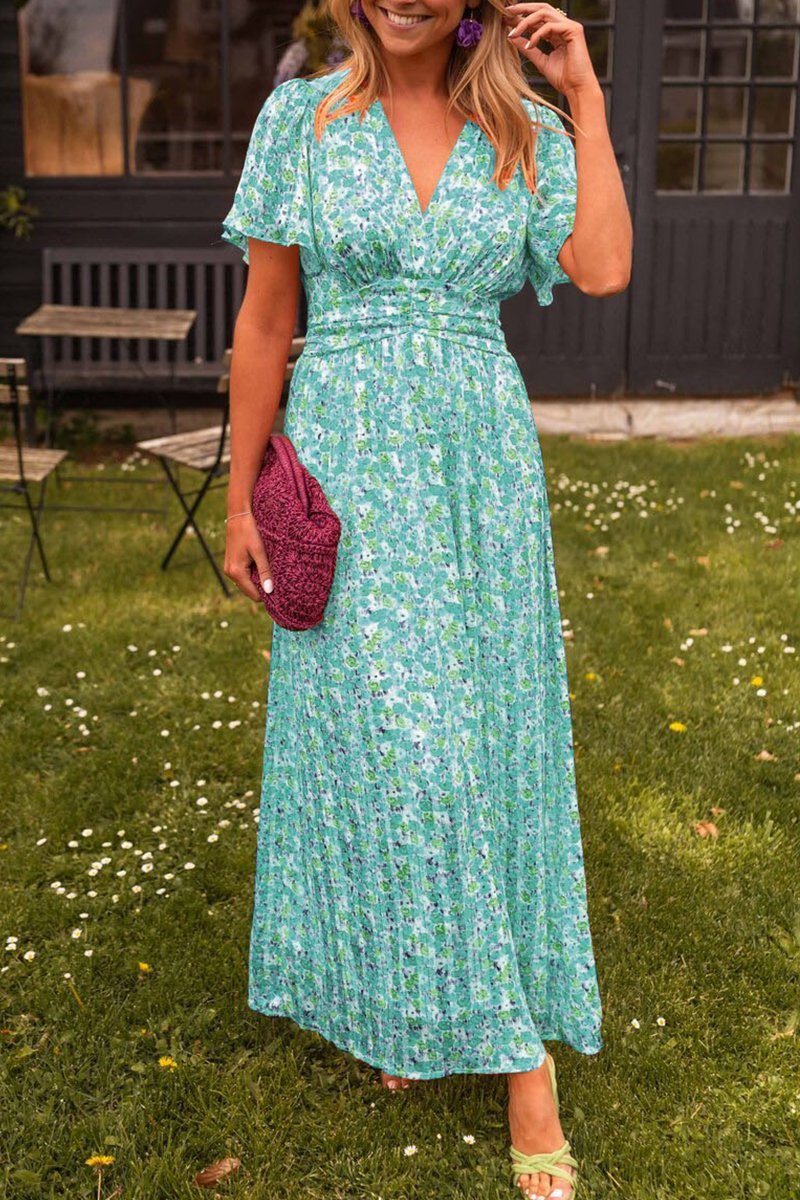 Pauline - Dlouhá květinová šaty