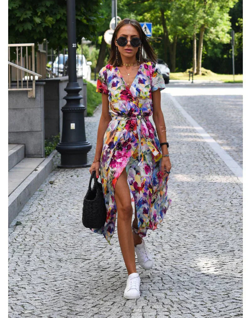 Suzanne - Elegantní šaty s výstřihem do V